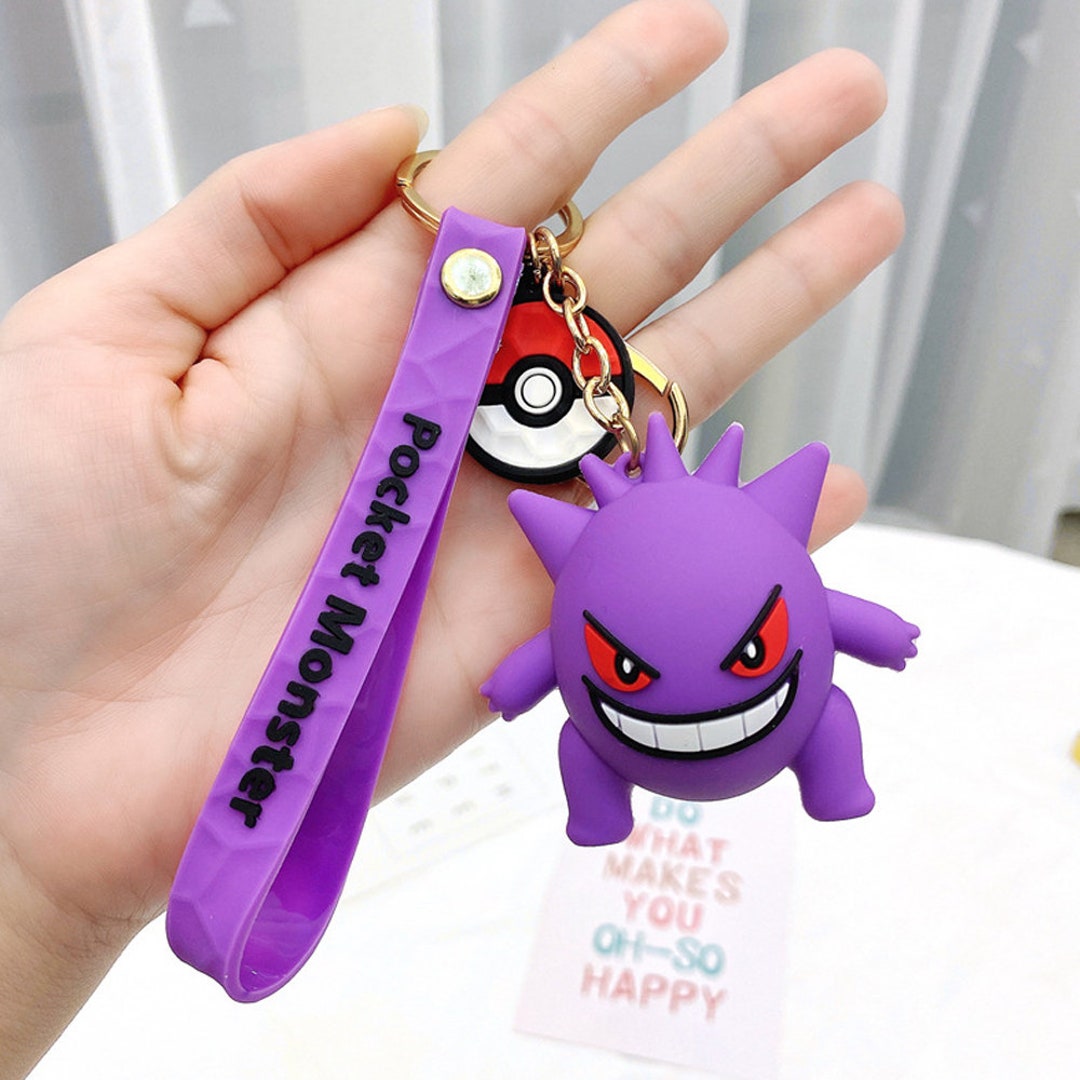 Pokemon Keychains Gengar Pikachu Pichu Jigglypuff Etsy