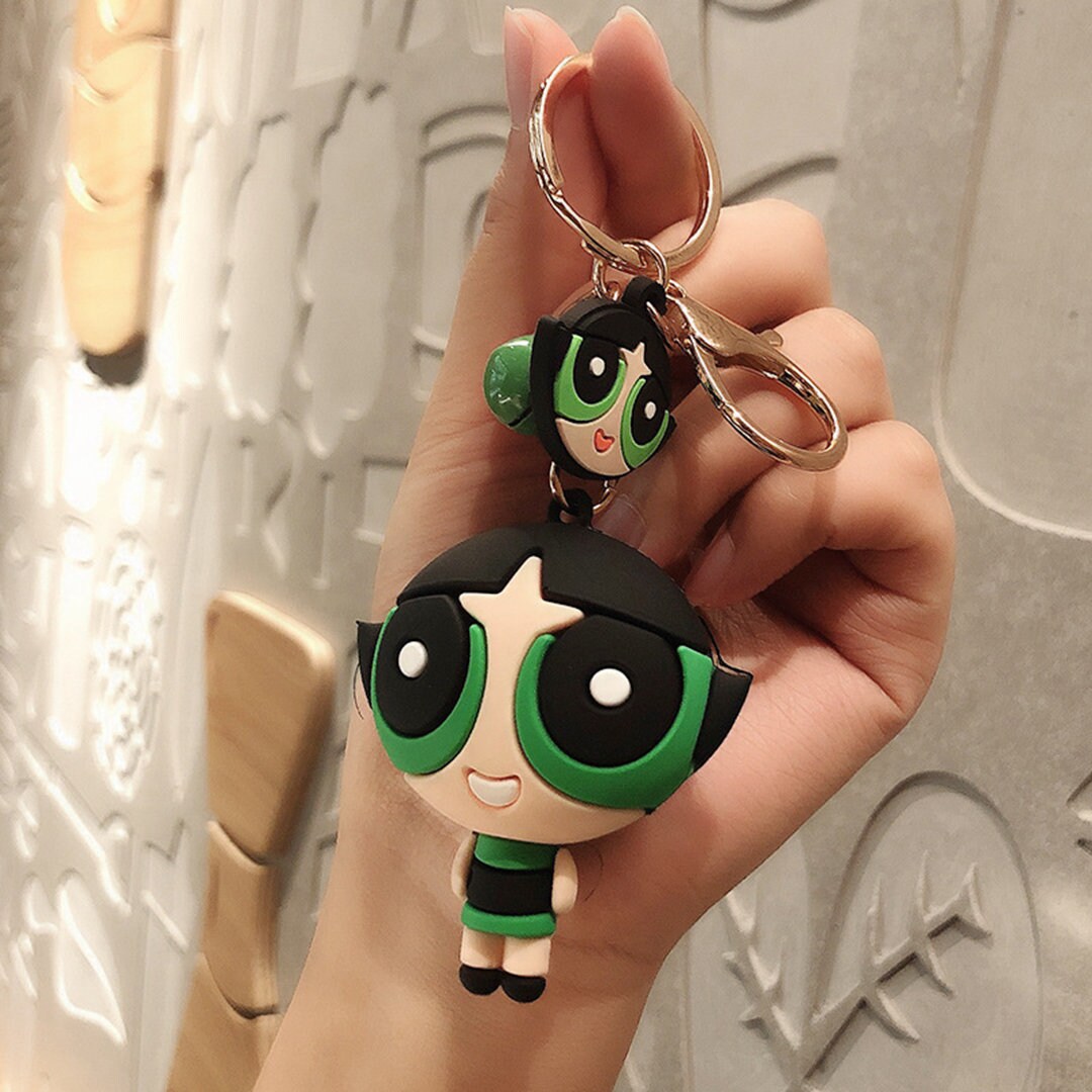 Powerpuff Girls Keychains Bubbles Blossom Buttercup Etsy