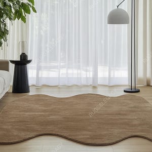 Hand Tufted Rug Solid NK Chestnut Wool Area Rugs For Livingroom Bedroom Kitchen Nursery Entryway Office 5X8 6X9 8X10 9X12 10X14 Custom Rug