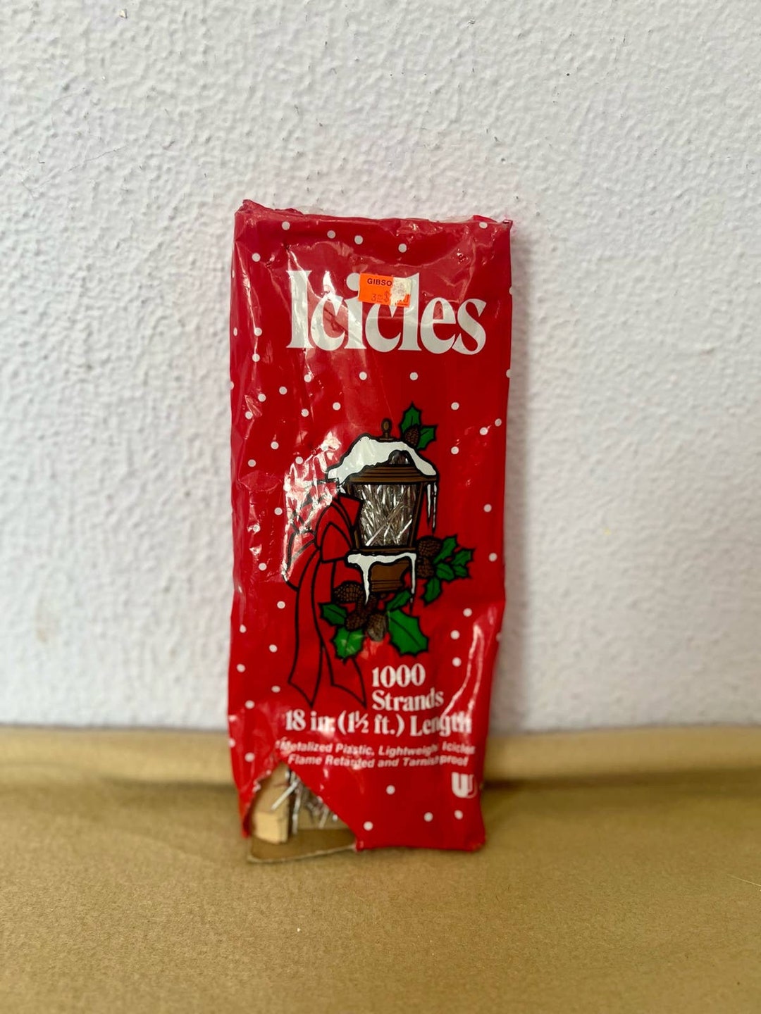 Vintage Christmas Tree Tinsel Icicles Silver NOS Etsy