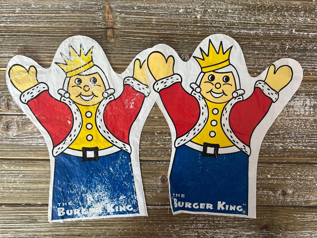 Vintage Burger King Hand Puppets Plastic 1960s Retro Collectible Lot of ...