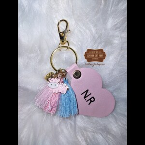 Leather Heart keychain perfect gift for valentines day for her or him