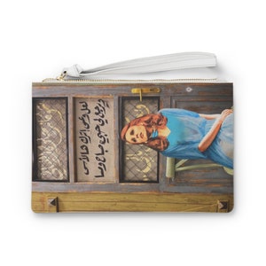 Pochette brodée artisanale inspirée de Fairuz - Accessoire de soirée élégant