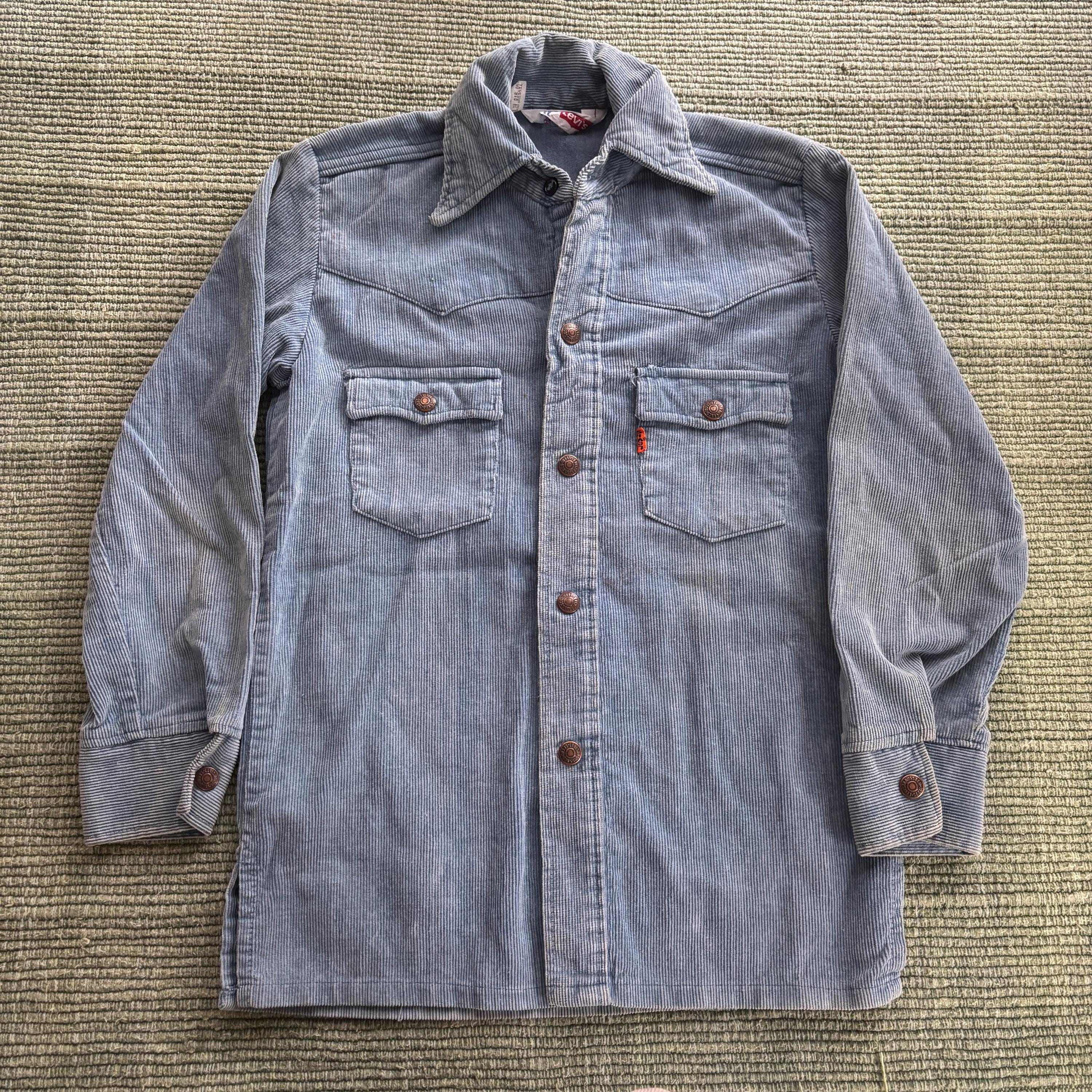 トップス 70's Levi's corduroy shirt MADE IN USA Vintage 70s Levi's Retro Blue Corduroy Shirt Size Small - Etsy