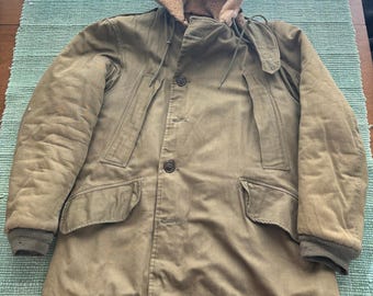 Vintage 50s B-9 Parka Flight Military Split Hood Jacket - Etsy