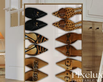 Cheetah Heels Poster, Leopard Heels Wall Art, High Heel Shoes Print, Fashion Wall Art, Y2K Chic Glam Leopard Print