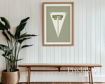 Custom City Pennant Flag, Vintage Pennant Custom Wall Art, Personalized Pennants Flags, Retro Collage Wall Art, Trend Dorm Room Decor, image 6