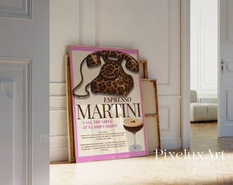 Retro Girly Wall Art Set, 6 Trendy Posters, Y2K Fashion Decor, Trendy Leopard Print, Aesthetic Dorm & Apartment Decor, Pink Leopard Wall Art, image 5