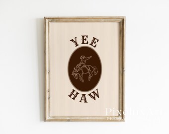 Yeehaw Western Wall Art Print – Cowboy Rodeo Decor, Country Ranch Art, Wild West Nursery Poster, Rustic Farmhouse Print, Boys Room Decor, image 3