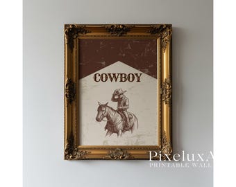 Cowboy Wall Art | Western Printable Poster | Rustic Country Decor | Vintage Rodeo Print | Farmhouse Wall Art, image 6