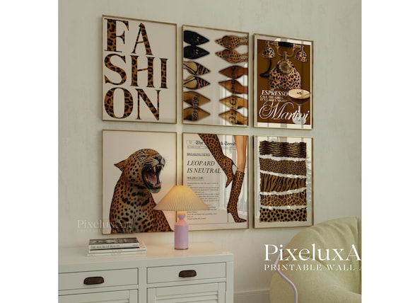 Leopard Wall Art Set of 6