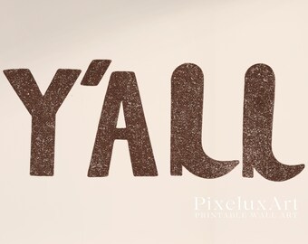 Western Y’all Wall Art – Vintage Typography Printable, Rustic Country Decor, Southern Retro Poster for Farmhouse Decor, image 6