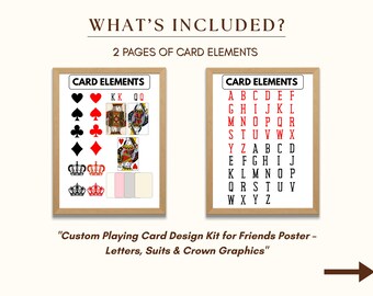 Set of 3 Custom Playing Card Collage Template - Custom Photo Collage Print, Playing Card Print, DIY Canca Template, Best Friend Gift Idea, image 4