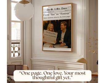 Editable Wedding Newspaper Poster Canva Template | DIY Printable Gift for 1st Anniversary, Valentine’s Day, Engagement or Wedding Keepsake, image 7