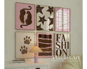 150+ Pink Leopard Gallery Wall Art Set | Coquette Cheetah Print Wall Set, Girly Preppy Dorm Room Decor, image 10