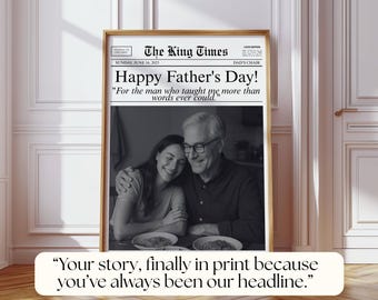 Editable Father’s Day Newspaper Gift | DIY Newspaper for Dad or Grandpa, Canva Newspaper Template, Customize Newspaper for Daddy’s Gift, image 5