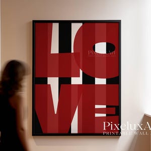 Y2K Love Wand Kunst Druck, mutiges romantisches Zitat Poster, vielseitiges Maximalist Dekor, Ästhetische Typografie Kunst für Wohnung oder Schlafzimmer Dekor