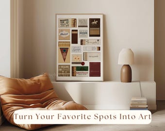Neutral DIY Canva Matchbook Template - Custom Matchbook Art Template, Matchbook Blank for Custom Matching Gift, Custom Matchbox Art Print, image 7