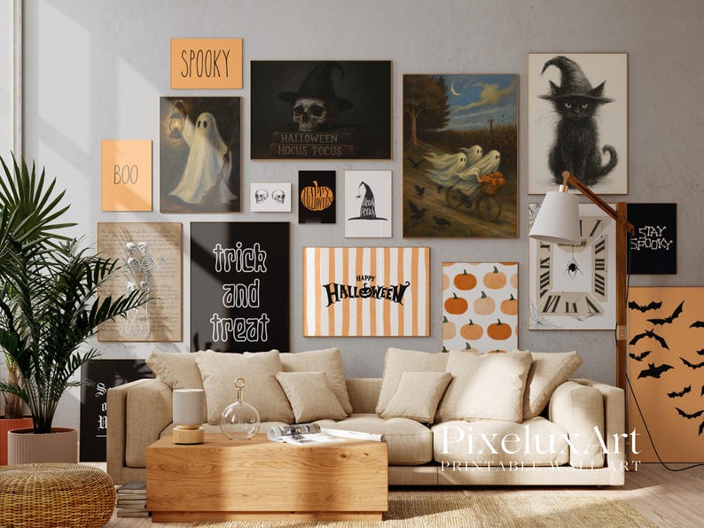 Halloween Wall Art Bundle Set of 18