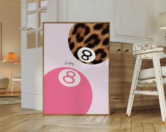 Pink Leopard Wall Art Set – Preppy Cheetah Gallery Posters, Girly Y2K Fashion Poster for Teen & Dorm Room Decor, Trendy Stylish Pink Posters, image 7
