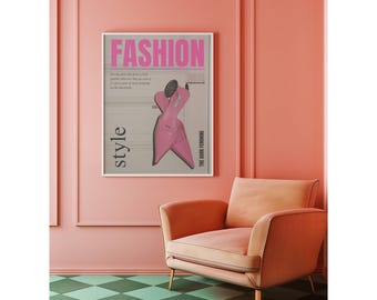 Trendy Collage Apartment Print, Black And White Y2k Fashion Print, Feminist Pink Stylish And Cool Girl Aesthetic Art for Teen & Dorm Room, image 7