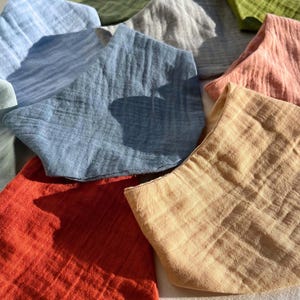 4-Layer Handmade 100% Cotton Muslin Baby Bib Set – Waterproof Bandana Drool Bibs for Boys & Girls – Perfect Muslin Bib Gift for Baby Showers