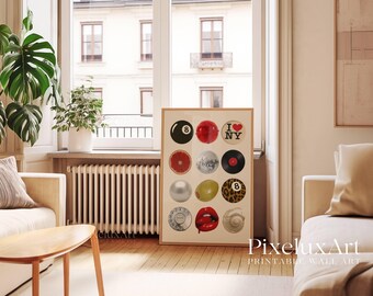 Retro Collage Wall Art, Trendy Wall Art, Y2K Aesthetic Poster, Funky Printable Decor, Photo Collage Print, 8 Ball, Vintage Poster, image 7
