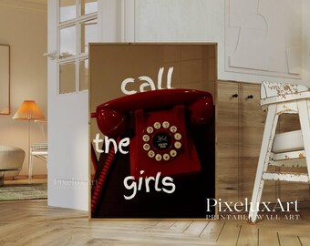Red Retro Wall Art Prints: Y2K Dorm Decor Set (Digital Download), image 6
