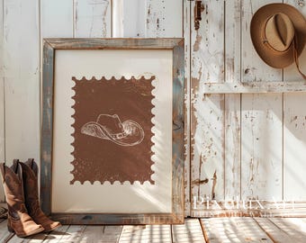 Cowboy Hat Wall Art | Western Printable Poster | Rustic Vintage Decor | Country Style Print | Farmhouse Wall Art, image 3