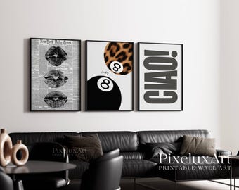 Stockholm Style Leopard Wall Art Set, Y2K Fashion Poster, Aesthetic Leopard Print Gallery Wall, Scandinavian Aesthetic Apartment Print, image 4