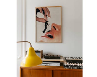 Man Eater Art Print, Surreal Wall Art, Dark Feminine Decor, Retro Magazine Art, It Girl Aesthetic Poster, Trendy Feminist Collage Print, image 3