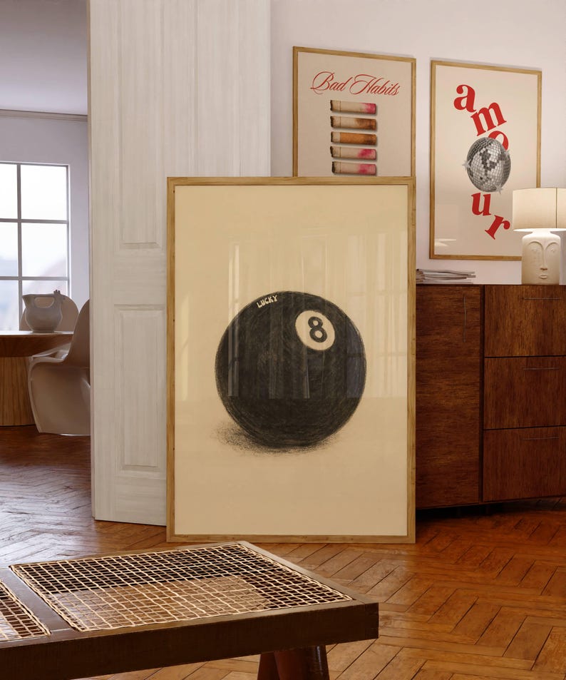Lucky 8 Ball Wall Art