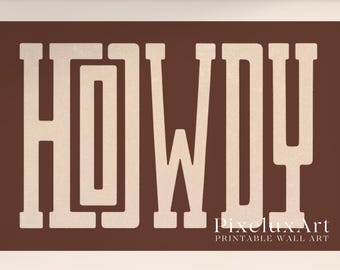 Howdy Western Poster | Cowboy Printable Wall Art | Rustic Typography Print | Vintage Country Home Decor | Western Wall Art, image 5