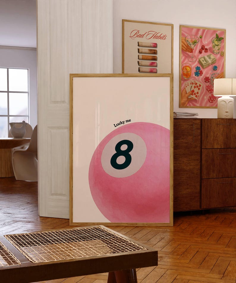 Lucky 8 Ball Print
