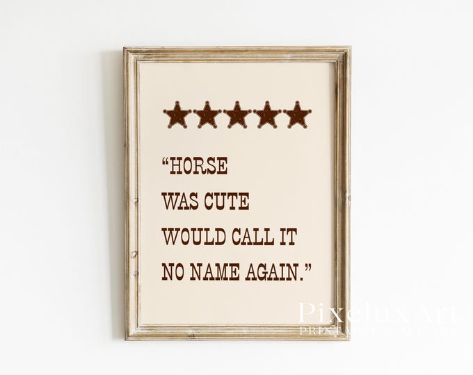 Western Quote Wall Art Print, Rustic Cowboy Typography…