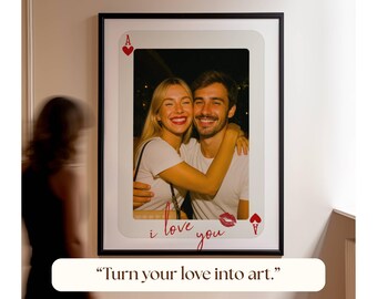 Custom Playing Card Print, Unique Gift Ideas for Couple, Custom Photo Print on Playing Cards, Gift for Him & Her, 1st Anniversary or Wedding, image 3