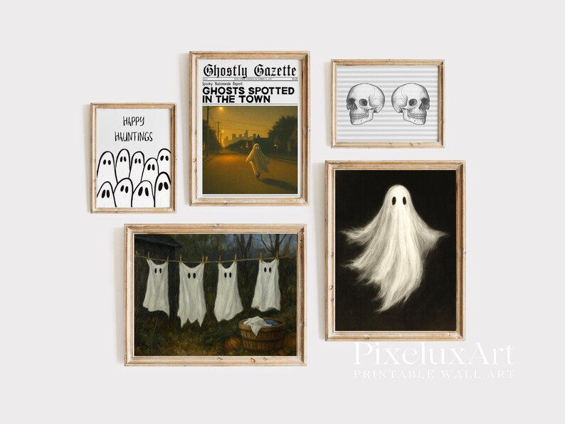 Halloween Ghost Wall Art Bundle