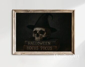 Halloween Wall Art Bundle Set of 18 – Spooky Ghosts, Pumpkins, Skeletons, Black Cat & Vintage Gothic Prints | Rustic Fall Gallery Decor, image 6