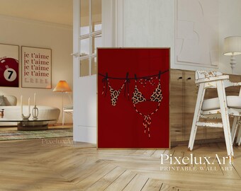 Set of 6 Leopard Wall Art Set, Cheetah Prints, Y2K Wall Art, Trendy Leopard Prints, Aesthetic Dorm & Chic Apartment Decor, Funky Art Prints, image 7