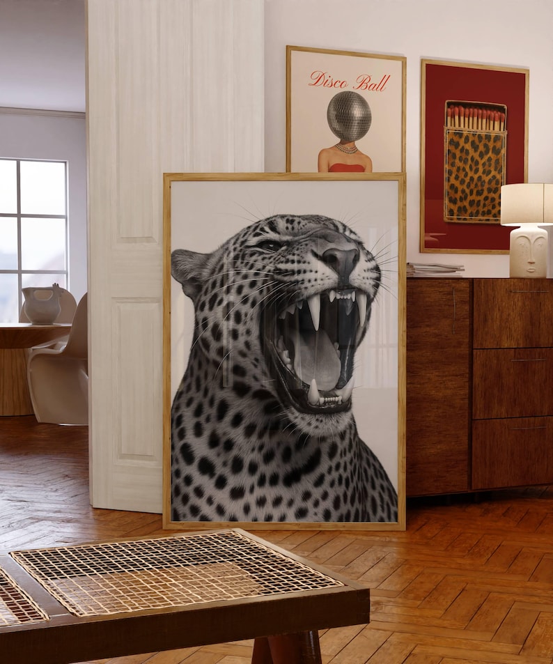 Black & White Cheetah Poster