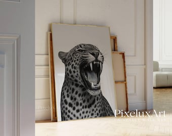 Trendy Black and White Fashion Wall Art, Set of 6 Modern Aesthetic Chic Apartment Decor, Stylish Y2K Wall Art, Fashion Leopard Print,, image 7