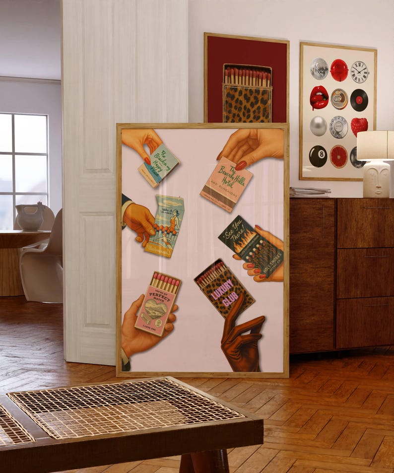 Retro Matchbox Art Print