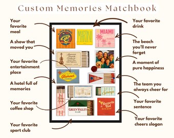 Custom Matchbook Art – Vintage Matchbook Print, Matchbook Custom Art, Large Digital Matches Print, Unique Matching Gift, Unique Matchbox Art, image 4