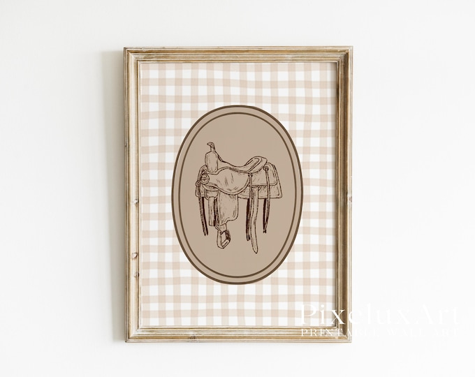 Cowgirl Saddle Wall Art | Western Country Decor | Rustic…