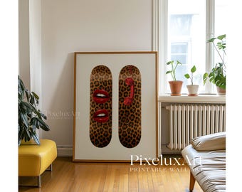 Retro Girly Wall Art Set – 6 Trendy Posters, Y2K Fashion Decor, Trendy Leopard Prints, Aesthetic Dorm & Apartment Decor, Leopard Wall Art, image 7