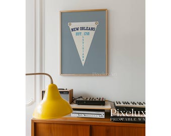 Custom City Pennant Flag, Vintage Pennant Custom Wall Art, Personalized Pennants Flags, Retro Collage Wall Art, Trend Dorm Room Decor, image 8