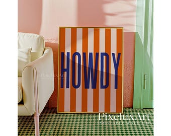 Howdy Poster, Western Wall Art, Howdy Print, Southwestern Art, Retro Typography Print, Vintage Western Art, Cowgirl Aesthetic, Country Home, image 7