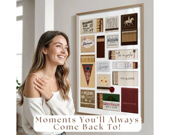 Custom Matchbook Poster – Personalized Matchbox Art, Matchbook Anniversary Gift, Vintage Matchbook Print, Digital Matches Print, Unique Gift, image 6