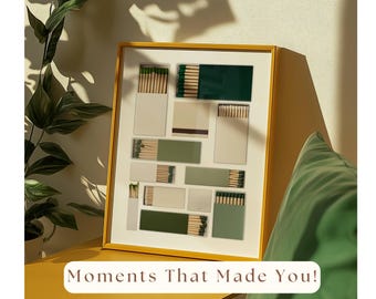 Sage Green Matchbook Canva Template • DIY Custom Matches Poster • Personalized Matchbox Digital Download • Editable Matchbook Blank Art Gift, image 7