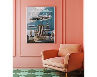 Dolce Far Niente Print, Headline Poster, The Coastal Newspaper Print, Italian Summer Wall Art, Beach House Wall Art, Amalfi Coastal Print, image 7